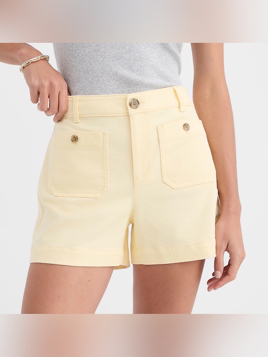 LOFT Pants - LOFT Palmer Shorts Size 14 Lemon Brûlée | EUC Utility Patch Pocket Shorts